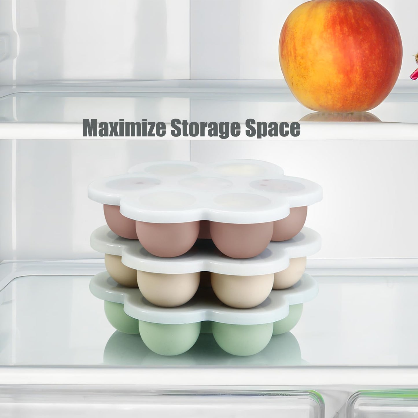 Food Freezer Tray with Lids (3 Pack)