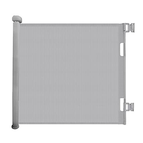 summer infant central station safety gate - gray PandaEar Child Baby 59” Wide Safety Gate| Retractable Design for Home or Travel| Doorways Stairs Hallways Indoor Outdoor (Grey)