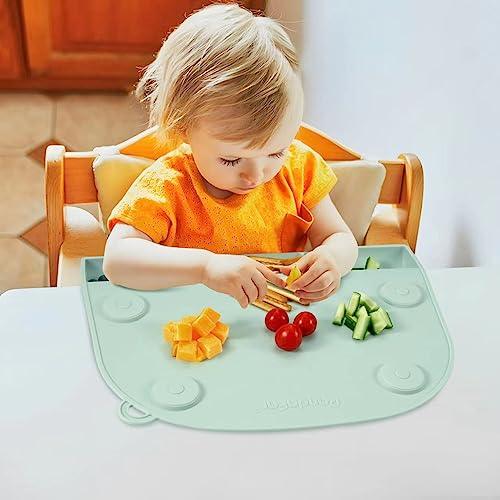 Green/Brown Silicone Suction Placemats (2 pack)