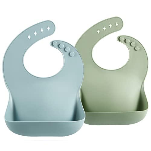 PandaEar 3 Pack Waterproof Silicone Baby Bibs & Silicone Baby Feeding Set -  Yahoo Shopping