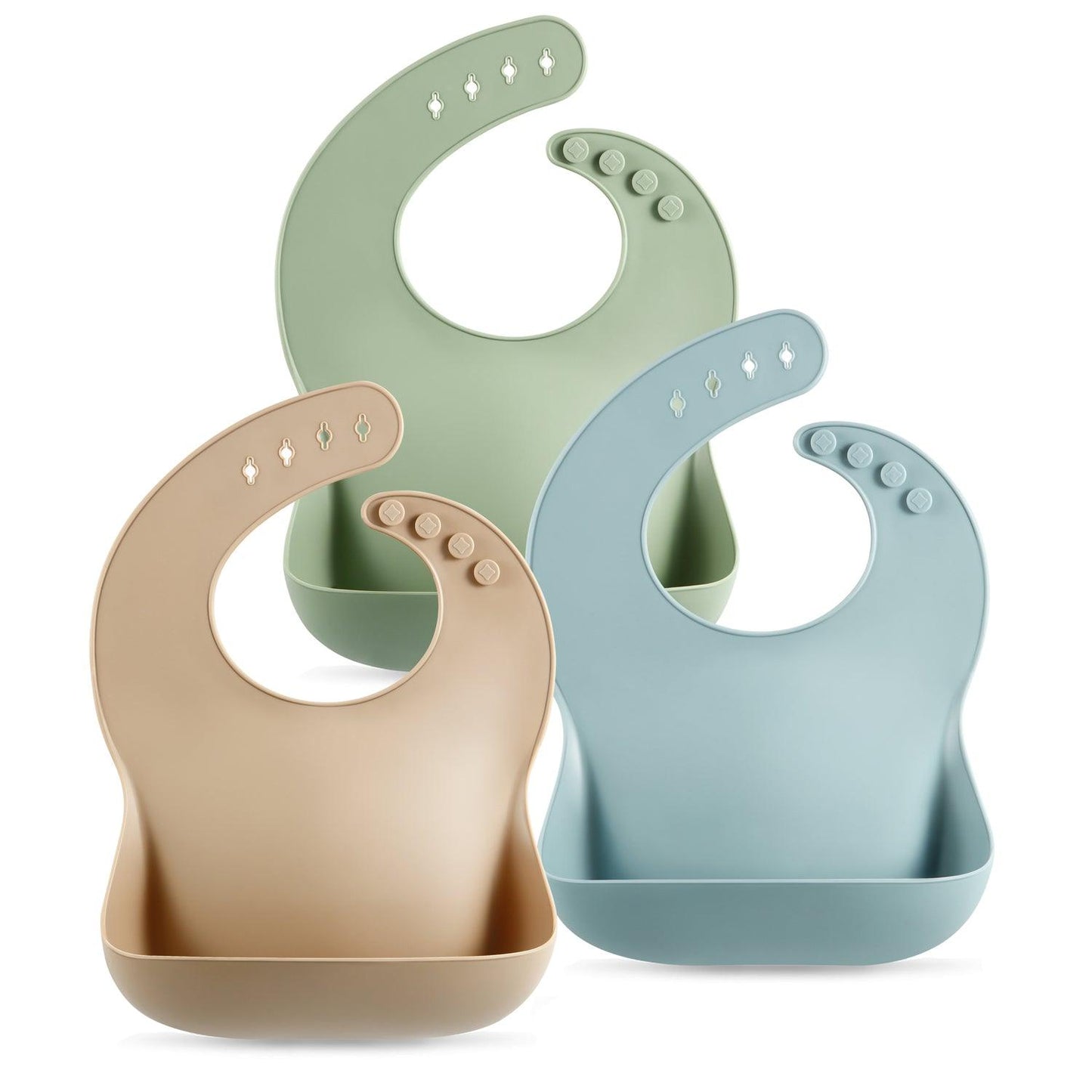 Thick Silicone Baby Bibs (3 pack) - PandaEar