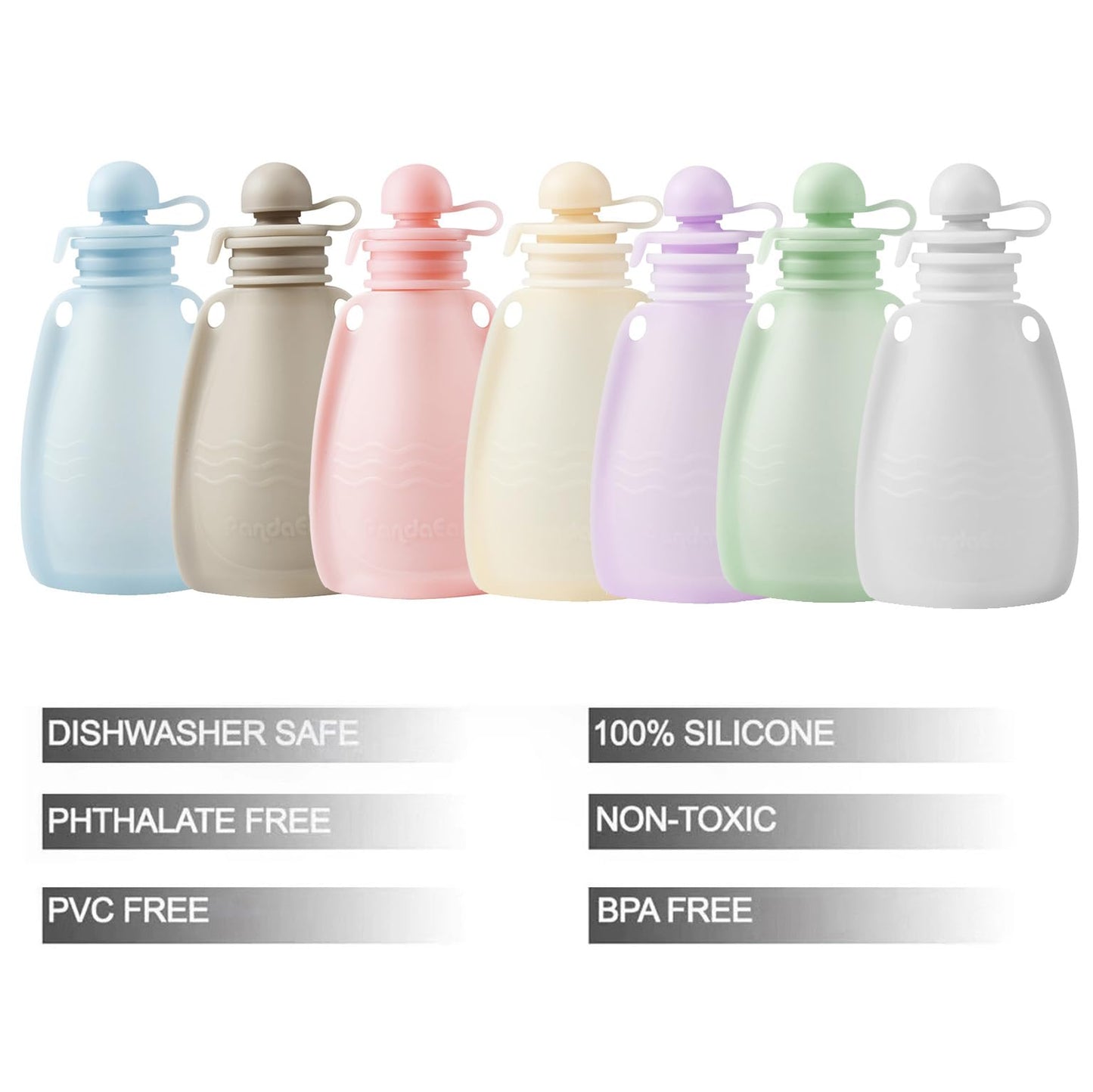 Reusable Silicone Food Pouches (7 Pack)