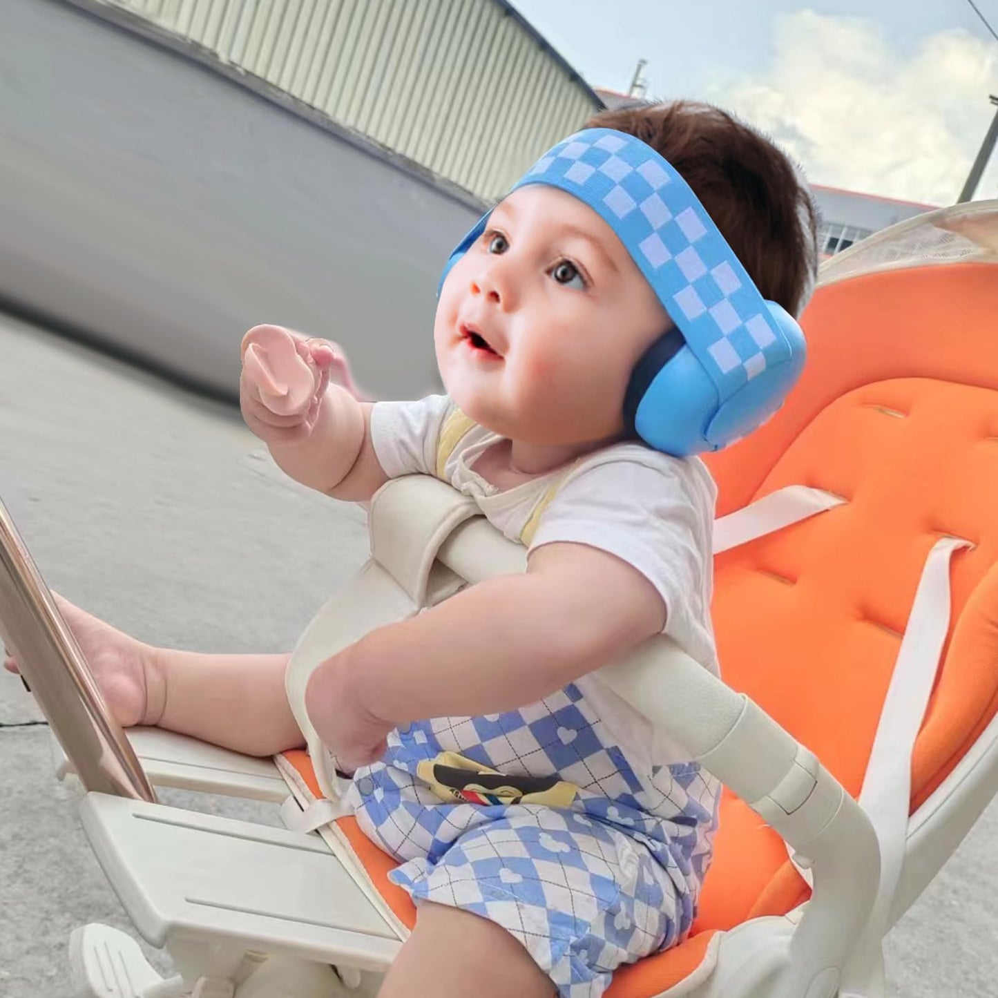 PandaEar Baby Ear Protection, Noise Cancelling Headphones EarMuffs for Babies & Toddlers 0-3 Years | Infant Hearing Protection Earmuffs (Blue)