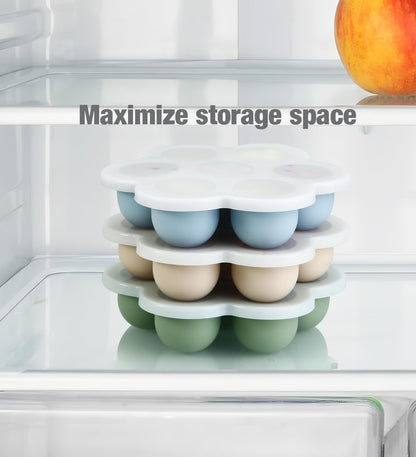 Food Freezer Tray with Lids (3 Pack)