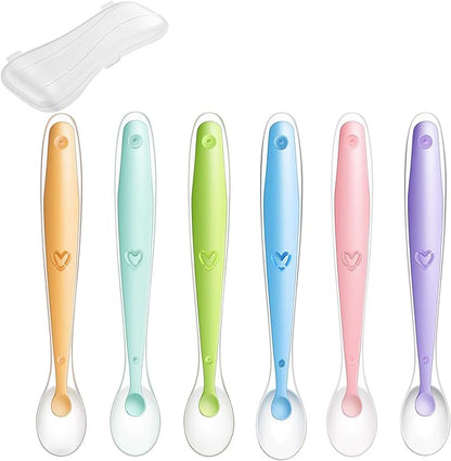 New Comfortable Baby Silicone Soft Spoon Training Feeding Spoons