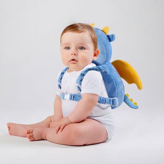 PandaEar Baby Head Protection Backpack, Toddler Walking Head Protector, Adjustable Head Protector Pad Safety Cushion (Blue)