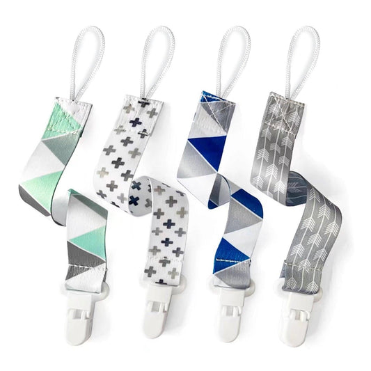 Baby Pacifier Clips Solid Color(4 Pack) - PandaEar