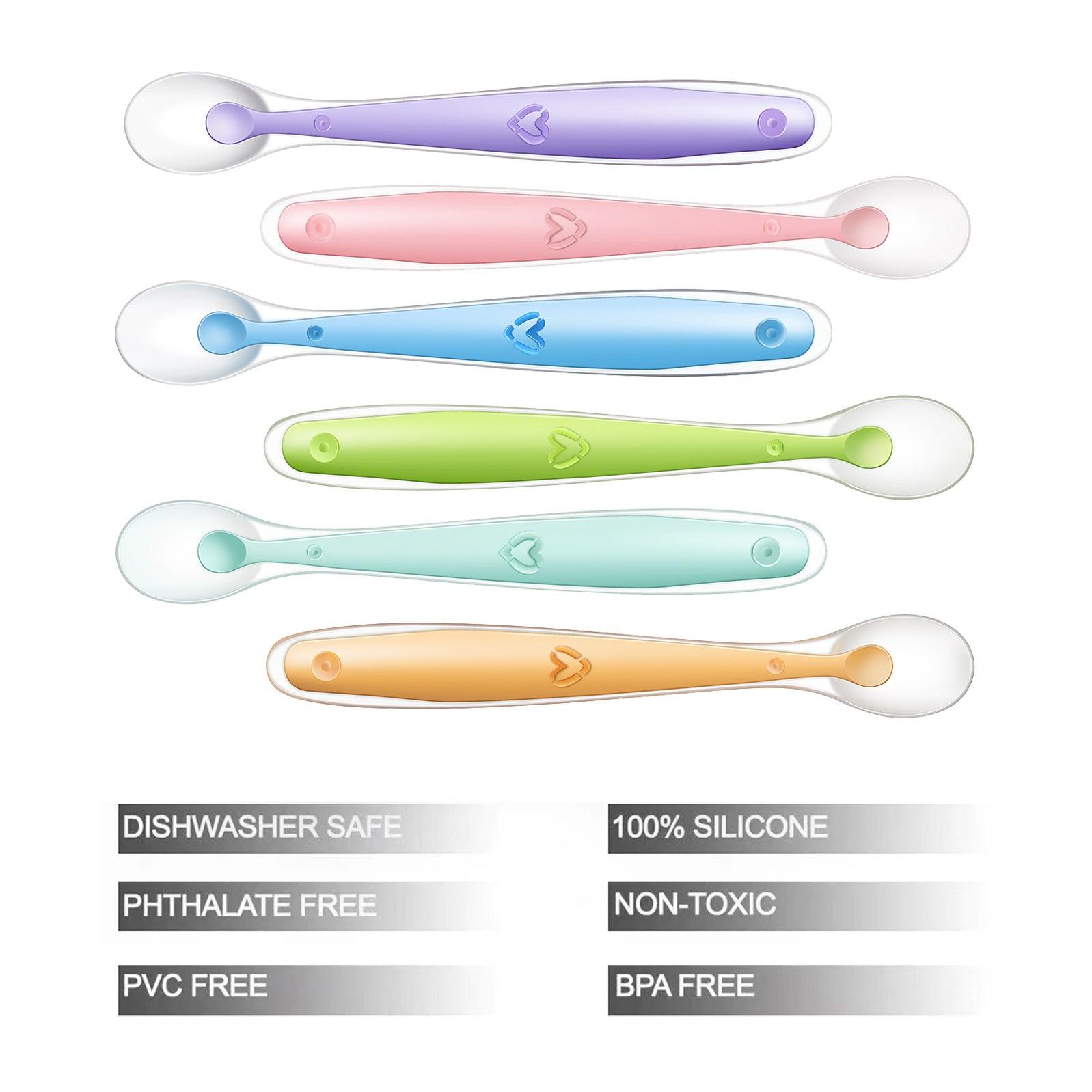 Silicone baby tableware training soft spoon 