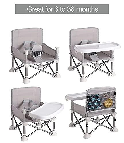 summer infant collapsible high chair PandaEar Portable Baby Seat Travel| Compact Fold with Straps for Indoor/Outdoor Use| Great for Camping, Beach, Lawn |Toddlers, Kids, Boys, Girls (