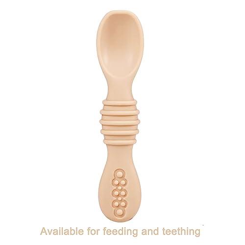 Baby Spoons Silicone Baby Led Weaning Feeding Spoon Set with Baby