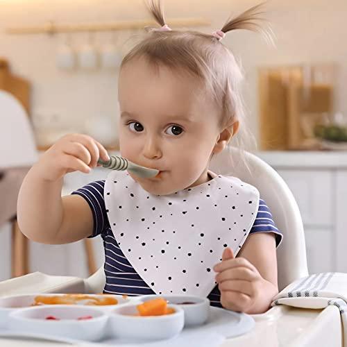 Silicone Baby Spoons First Stage Infant Feeding Spoon for Baby Led Weaning  BPA Lead Phthalate and Plastic Free, Great Gift Set Multicolor