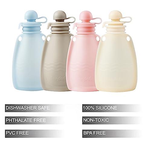 PandaEar 12 Pack Silicone Baby Food Storage Containers, 4 oz Reusable Small Snack Containers Freezer Storage with Airtight Lids Leak Proof for