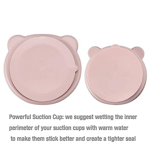Food Grade Silicone Baby & Toddler Bear Plate with Suction (Multi-Colour)