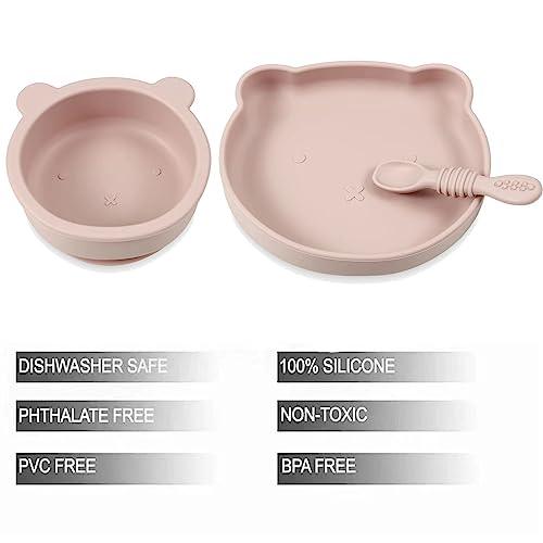 Silicone Suction bowl, Baby & Toddler, Bowl & PLUS 2 Spoons Set