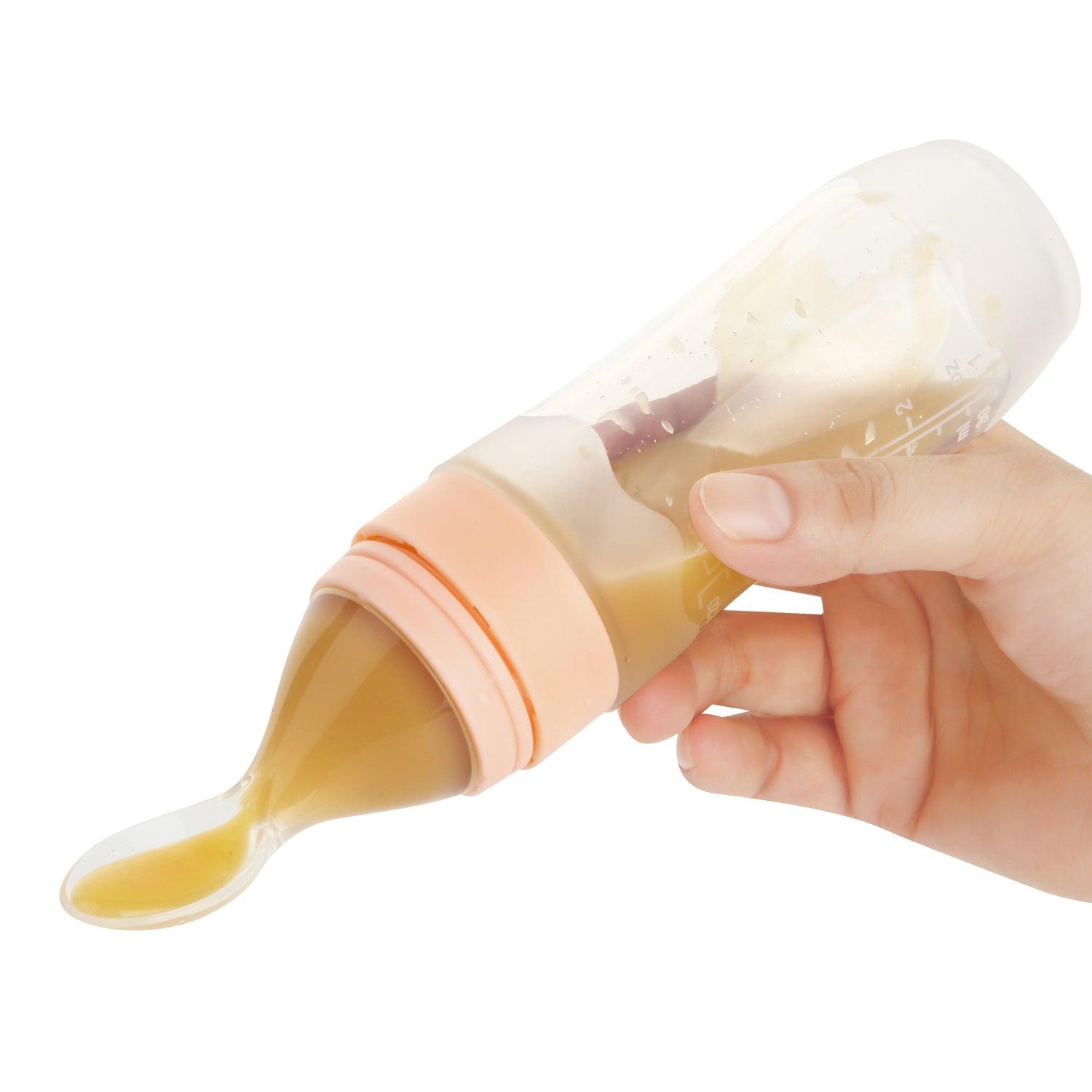 Cuchara dispensadora de alimentos para bebés de silicona (paquete