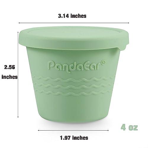 PandaEar Baby Food Snack Plastic Storage Container with Lids, 12 Pack Set BPA Free Freezer & Dishwasher Safe for Kids