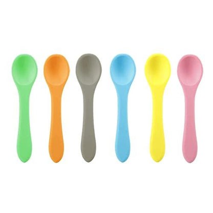 5 Pieces Baby Spoons Silicone Baby Spoons Infant Baby Feeding Spoons Soft  Silicone Baby Spoons Bendable Baby Food Spoon Toddler Training Spoon for