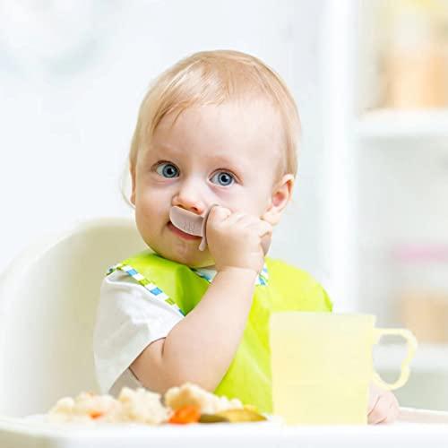 Cuillères pour bébé en silicone et ensemble d'alimentation à la fourchette  – PandaEar