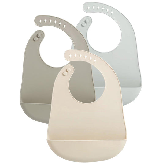 Super Thin Light Weight Silicone Baby Bibs (3pack) - PandaEar