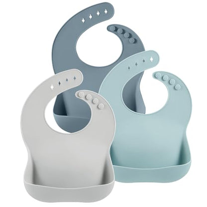 Silicone Bibs (3 Pack)