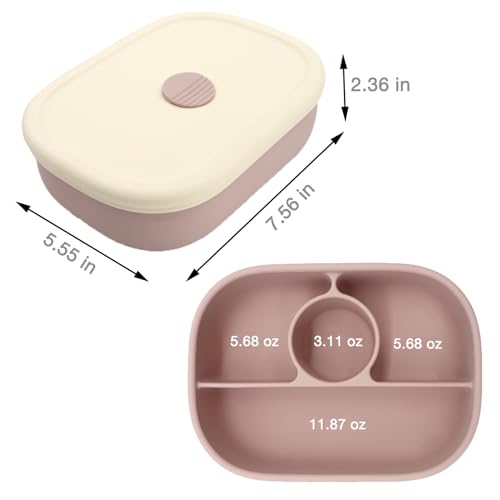Silicone Bento Box (Pink)