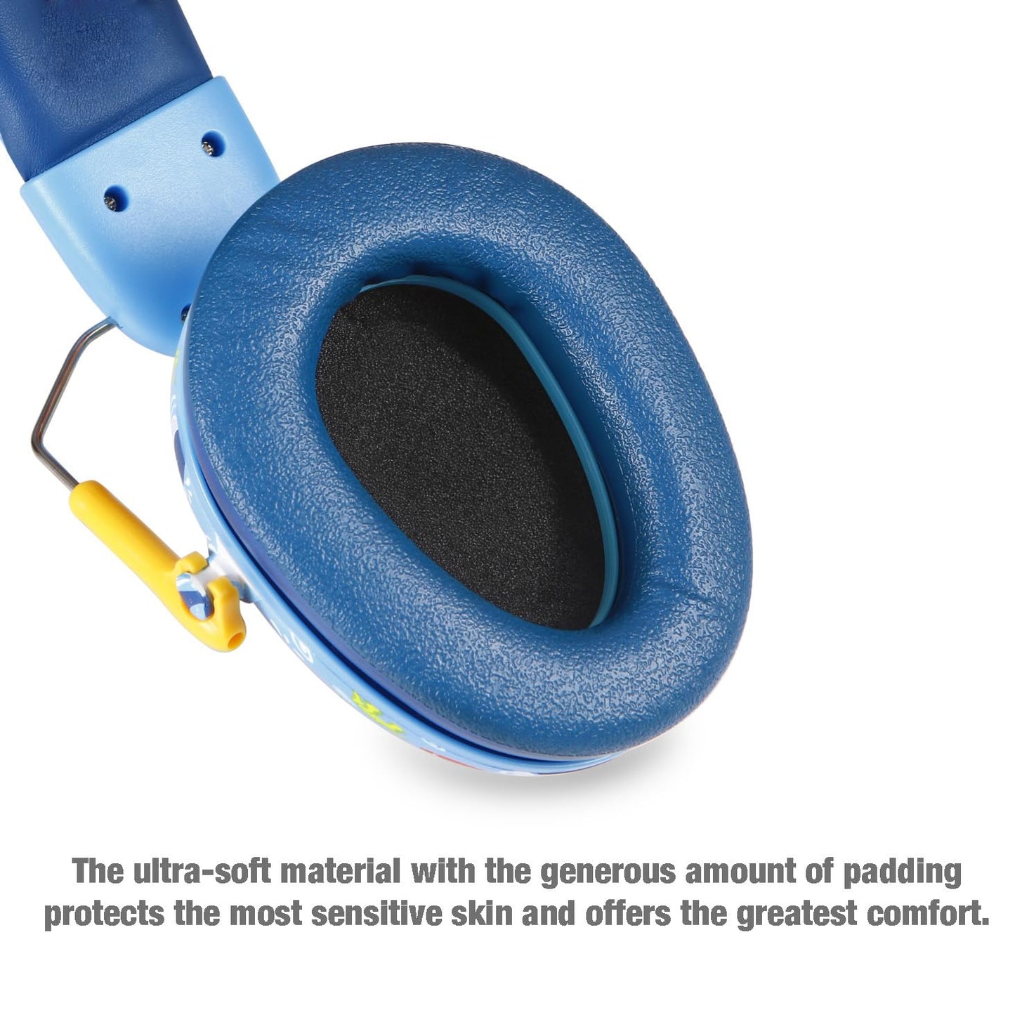 PandaEar Kids Ear Protection Noise Cancelling HeadPhones, NRR 28dB Hearing Protection Earmuffs for Autism, Children, Toddler, Safety Ear Muffs for Sport Games, Concerts, Fireworks (Blue)